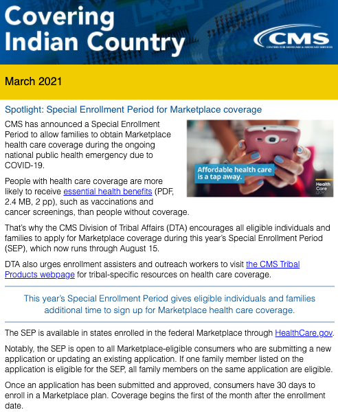 Covering Indian Country – March 2021