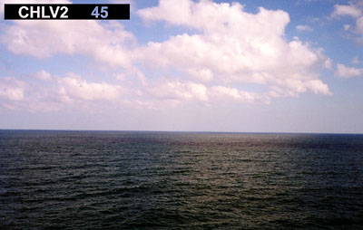 Viewing horizon 45° from Station CHLV2