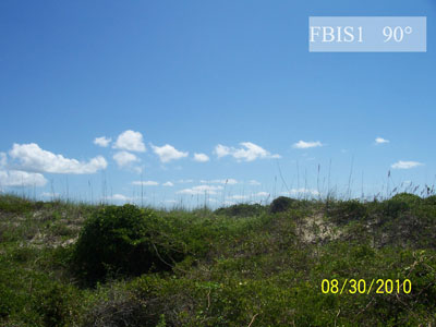 Viewing horizon 90° from Station FBIS1