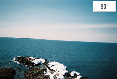 Viewing horizon 90° from Station PILM4