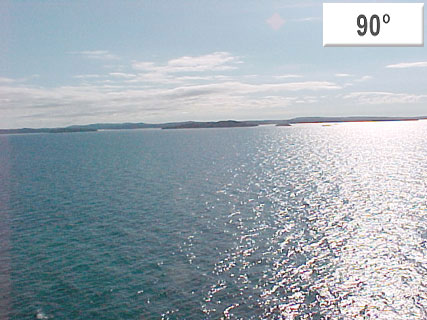 Viewing horizon 90° from Station ROAM4