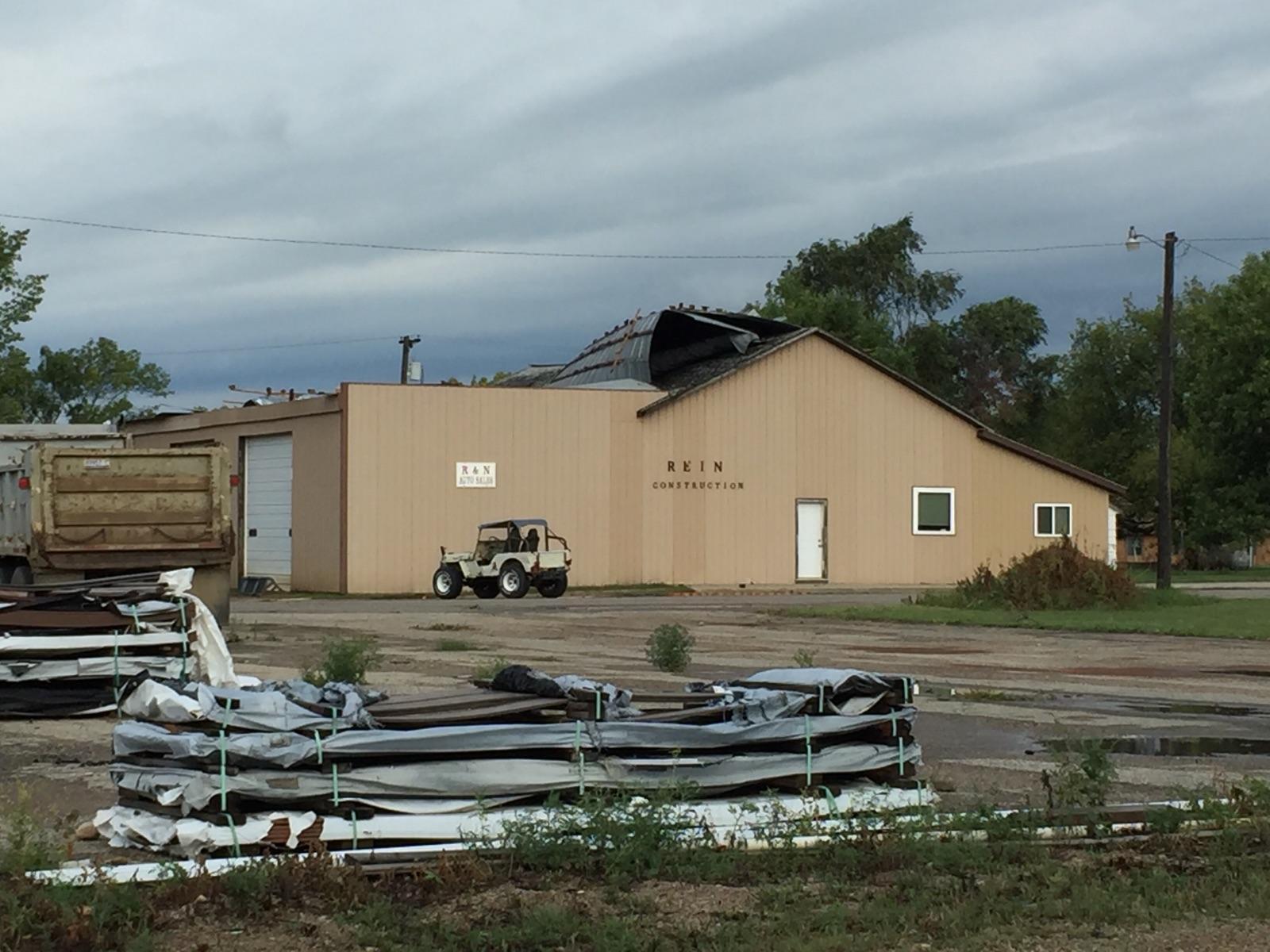 Damage in Veblen (Photo from Marshall County EM)