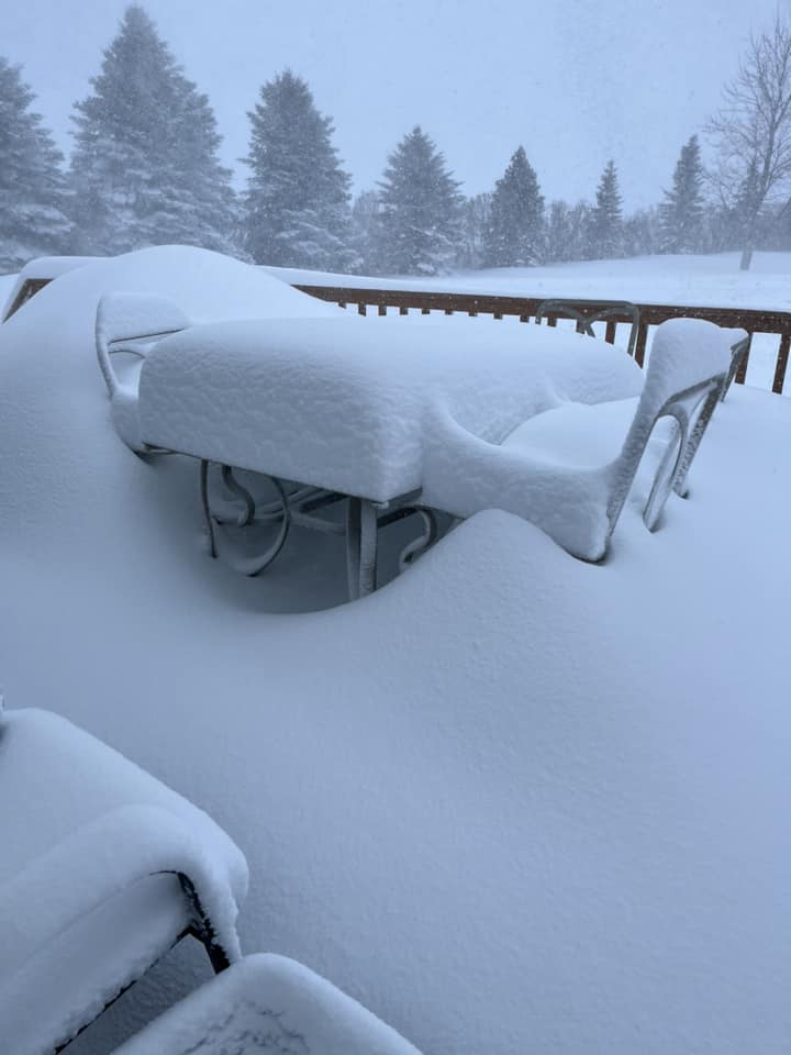 Travel conditions the day after the March 31 event in Day County (SD Highway Patrol)