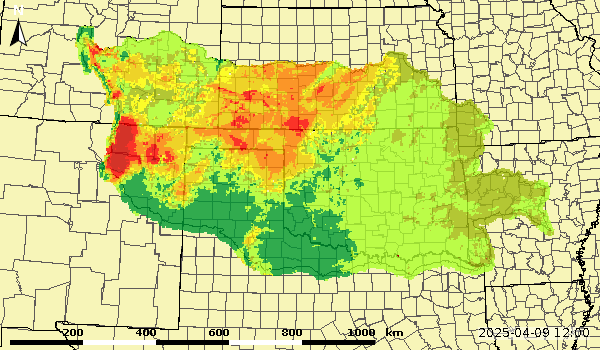 Upper Zone Soil Moisture Anomaly