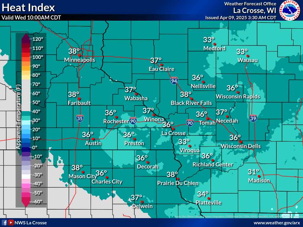 10 am heat index