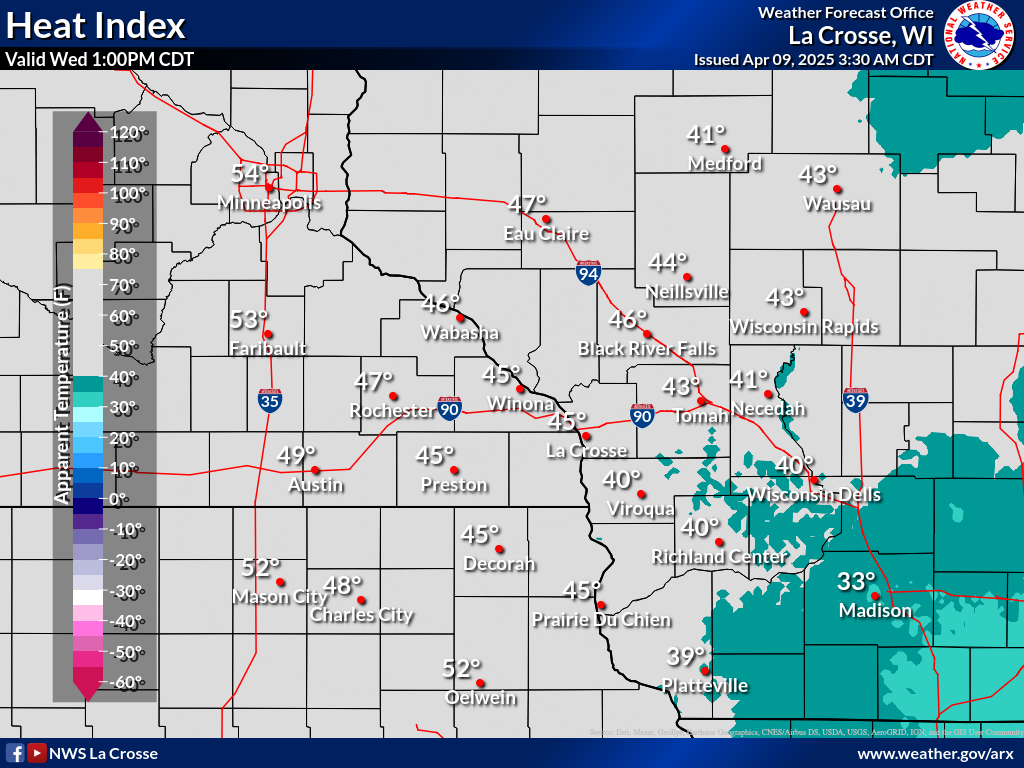1 pm heat index