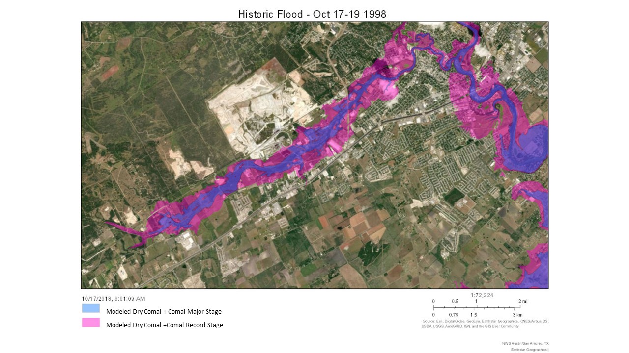 New Braunfels Comal/Guadalupe Flooded Area