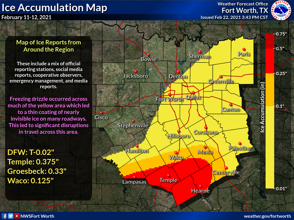 Ice Accumulation February 11-12, 2021
