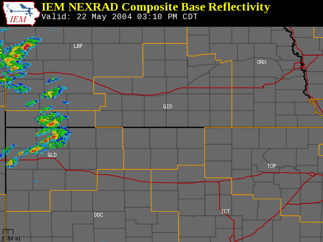Radar loop from the afternoon and evening of May 22nd, 2014.