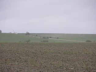 Debris thrown into a field near Hampton, Nebraska. Photo by NWS Staff.