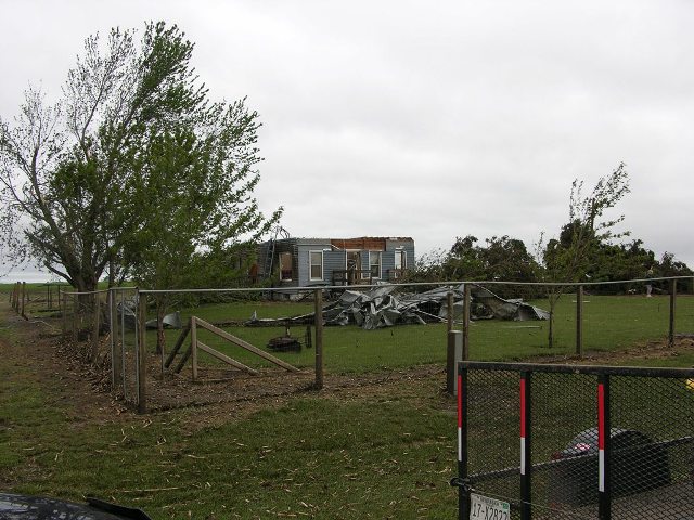 House and property damage near Bradshaw.  Photo by NWS staff.