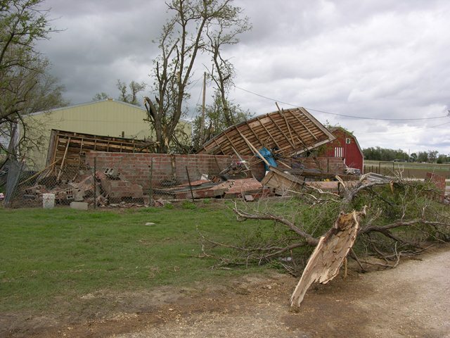 More damage from the Tipton area in Mitchell county.
