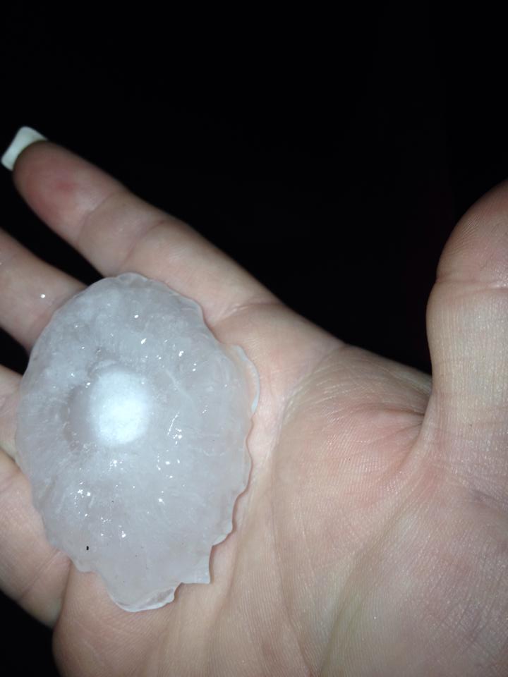 Hail Photo Submitted by Nikki Stephenson in Lebanon, KS.