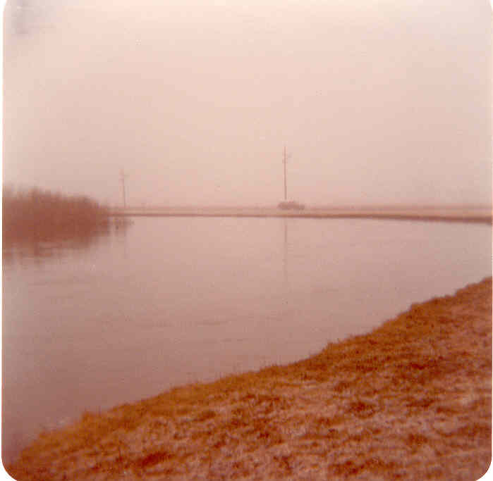 photo of high water after blizzard snow melted