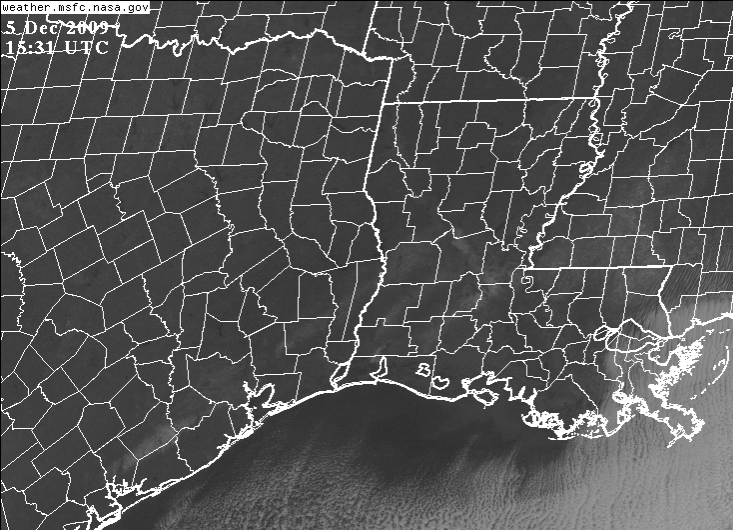 12/05/09 Visible Satellite Image of Snow on Ground