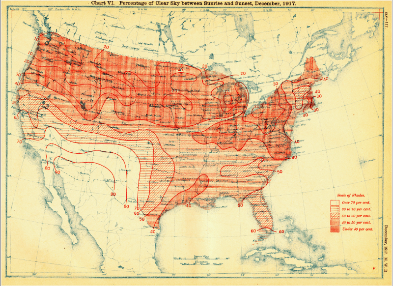 Percent of Clear Sky During the Daytime