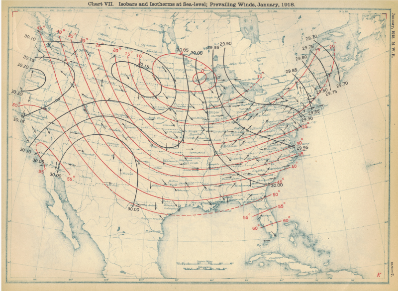 Isobars, Isotherms, and Prevailing Winds