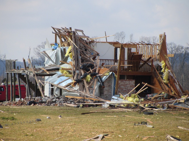 Damage west of Henryville, Indiana March 2, 2012