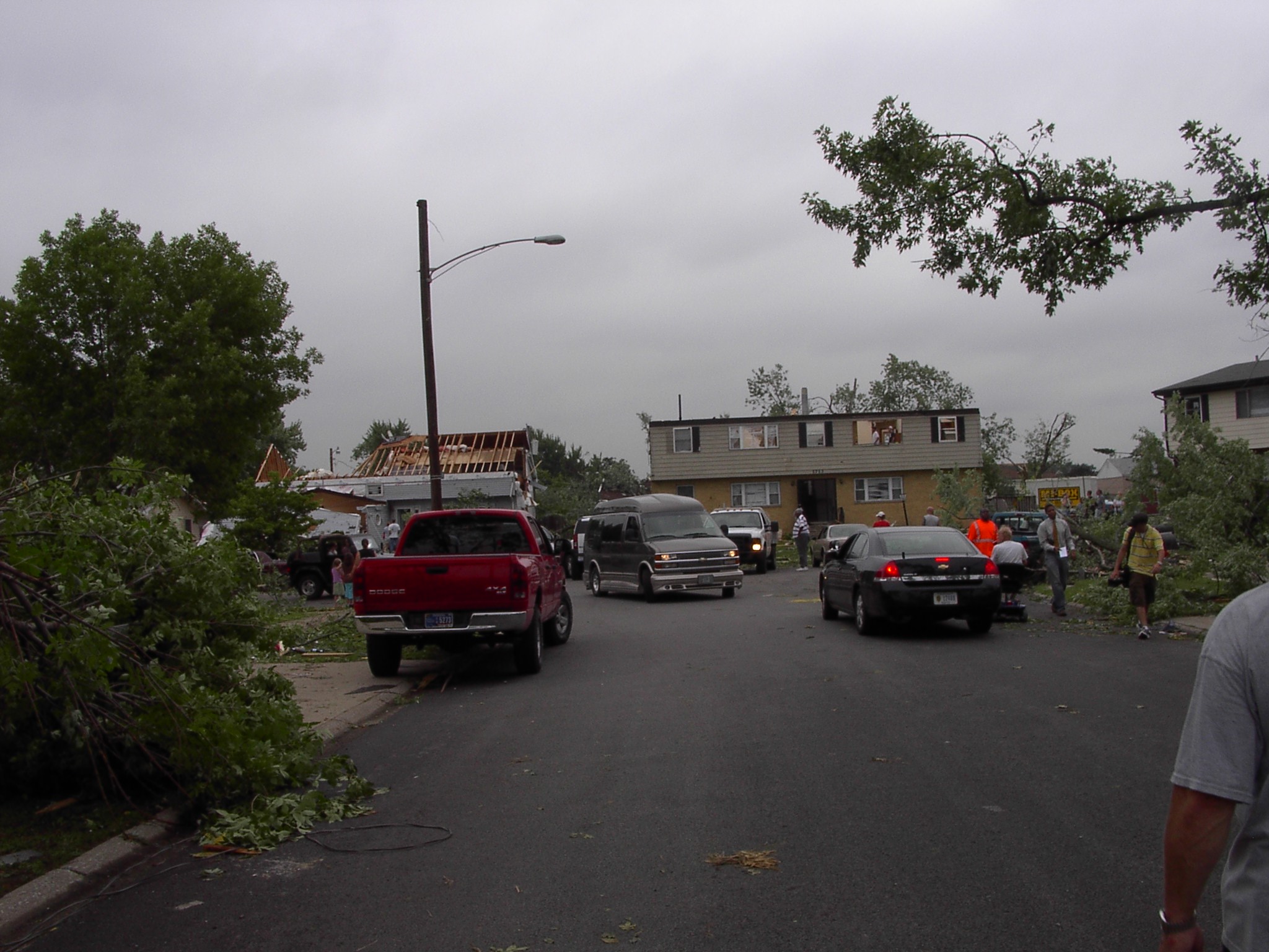 Photo showing damage from the Griffith tornado