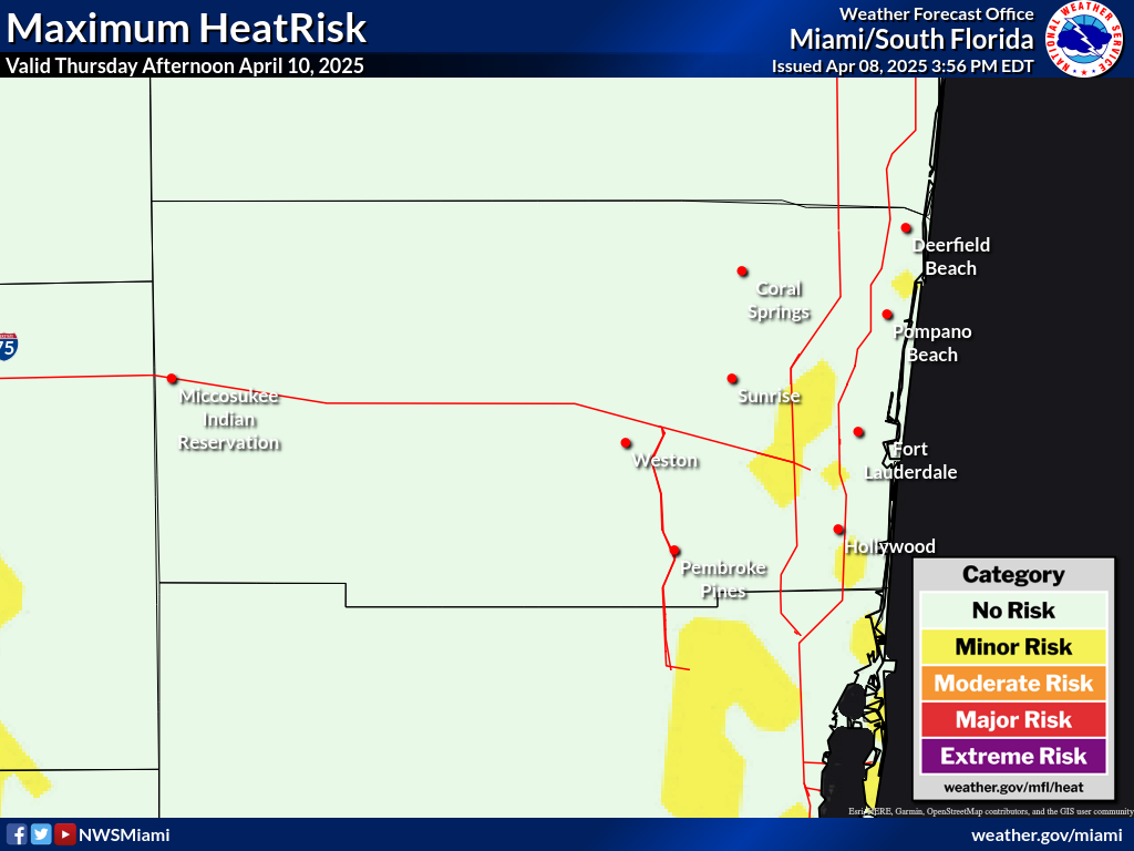 Maximum HeatRisk for Day 3