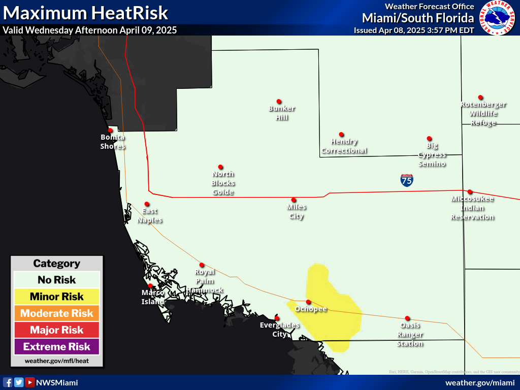Maximum HeatRisk for Day 2