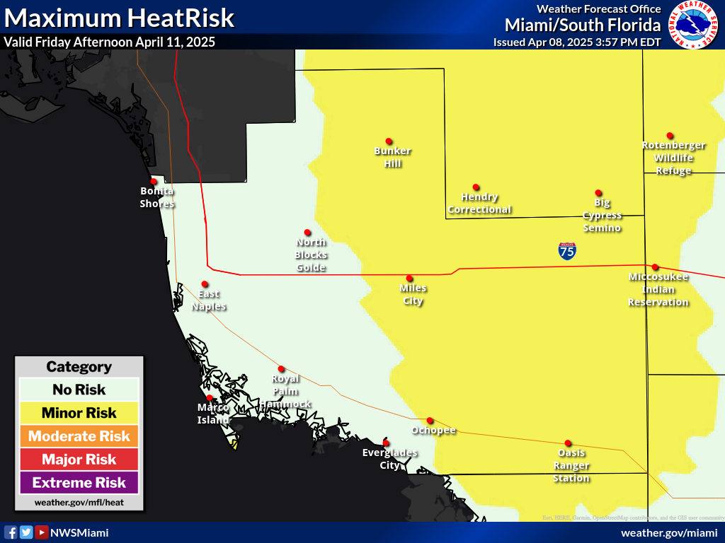 Maximum HeatRisk for Day 4