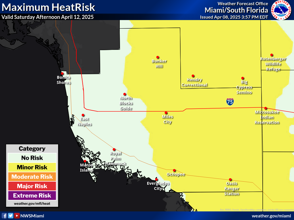 Maximum HeatRisk for Day 5
