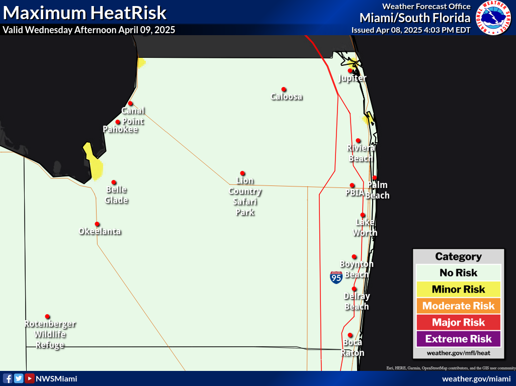 Maximum HeatRisk for Day 2