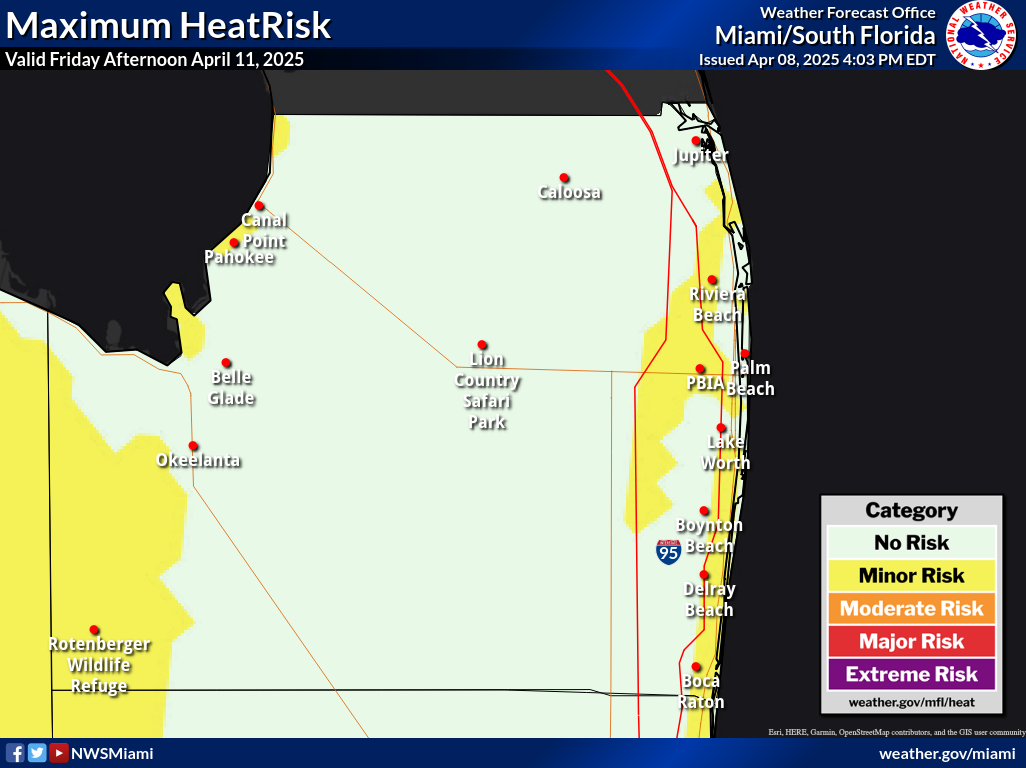 Maximum HeatRisk for Day 4