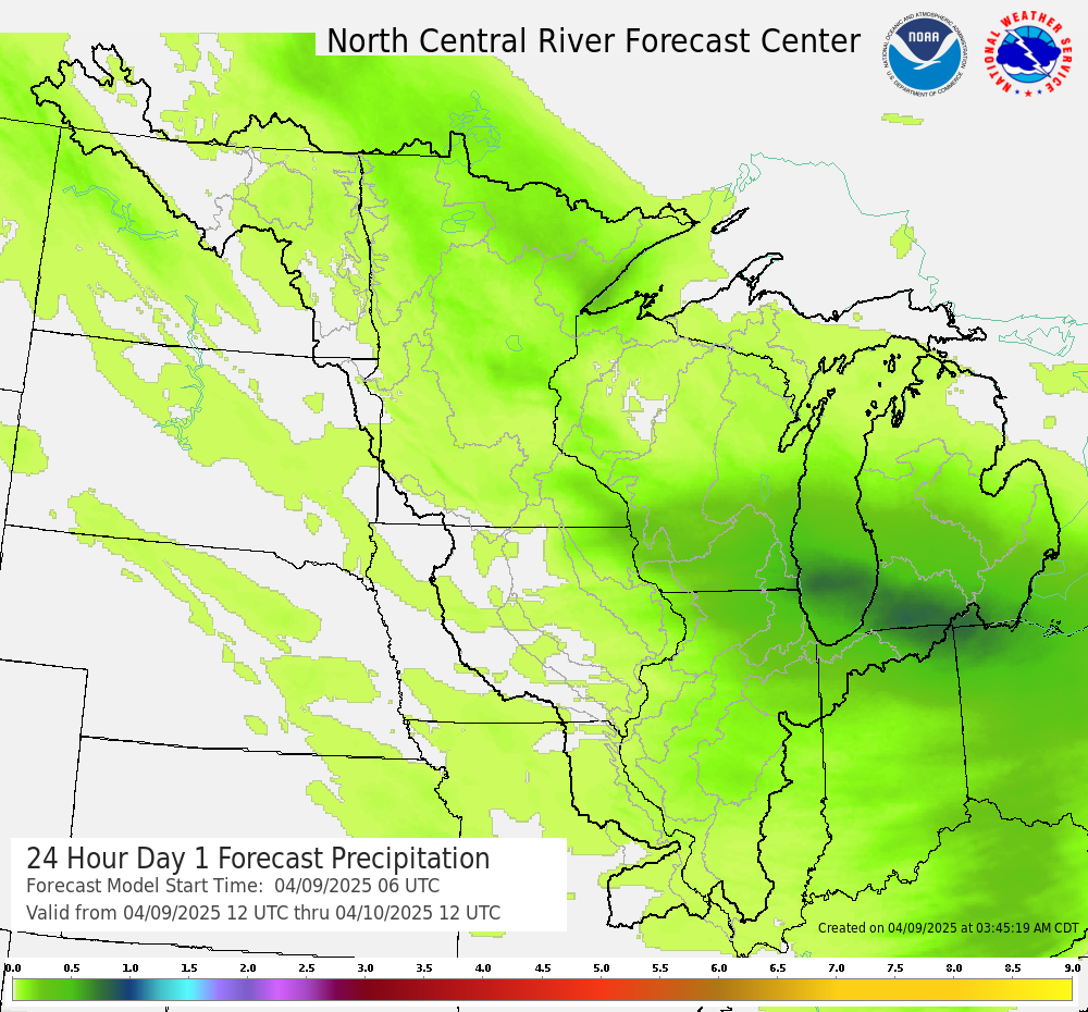 24-hour QPF for Day 1
