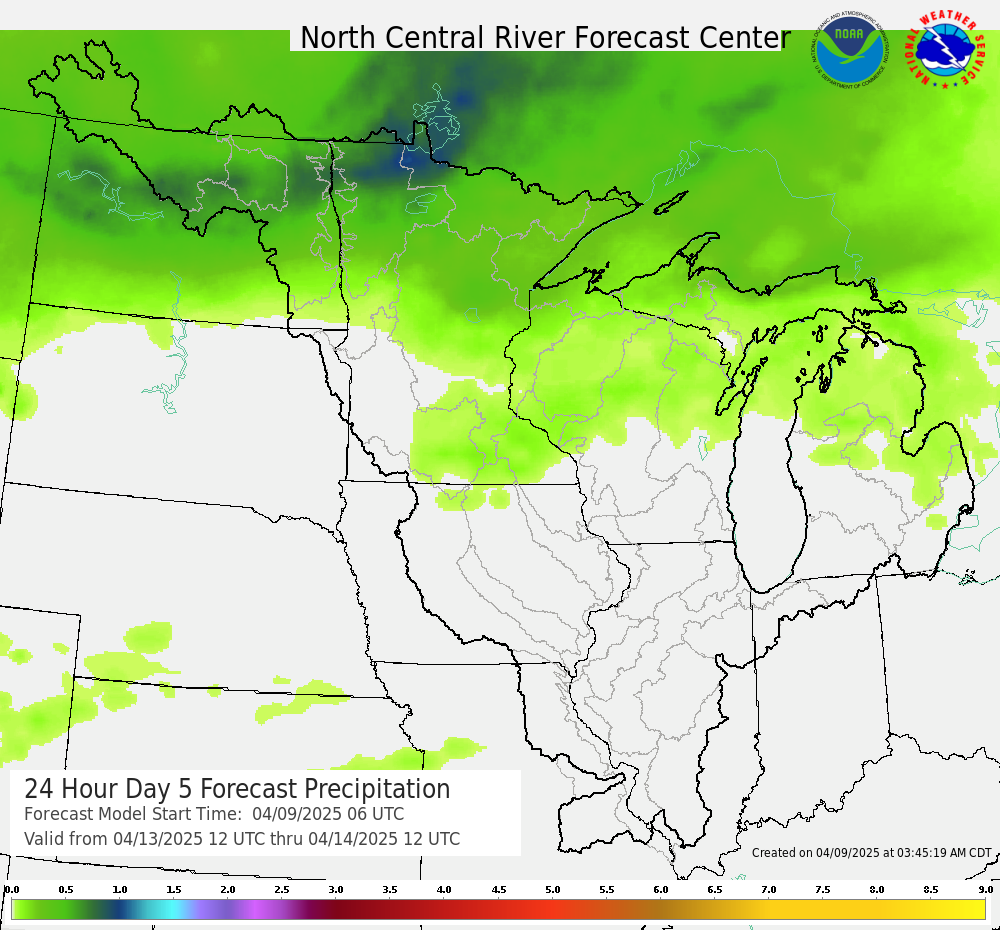 Day 5 24 hour QPF