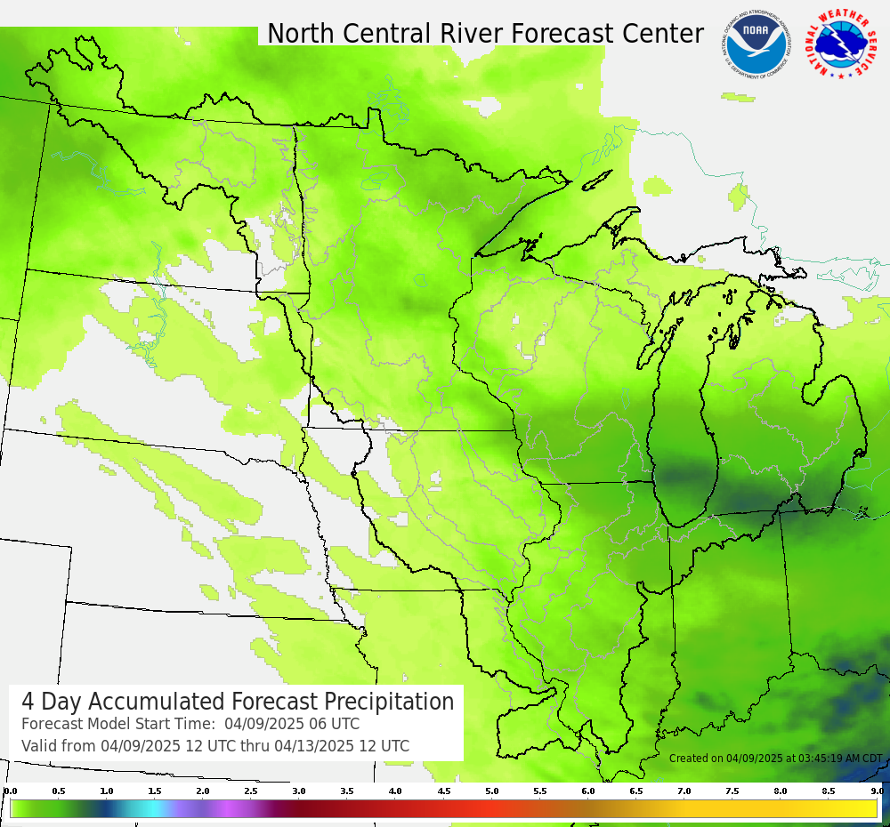 4 Day Total QPF