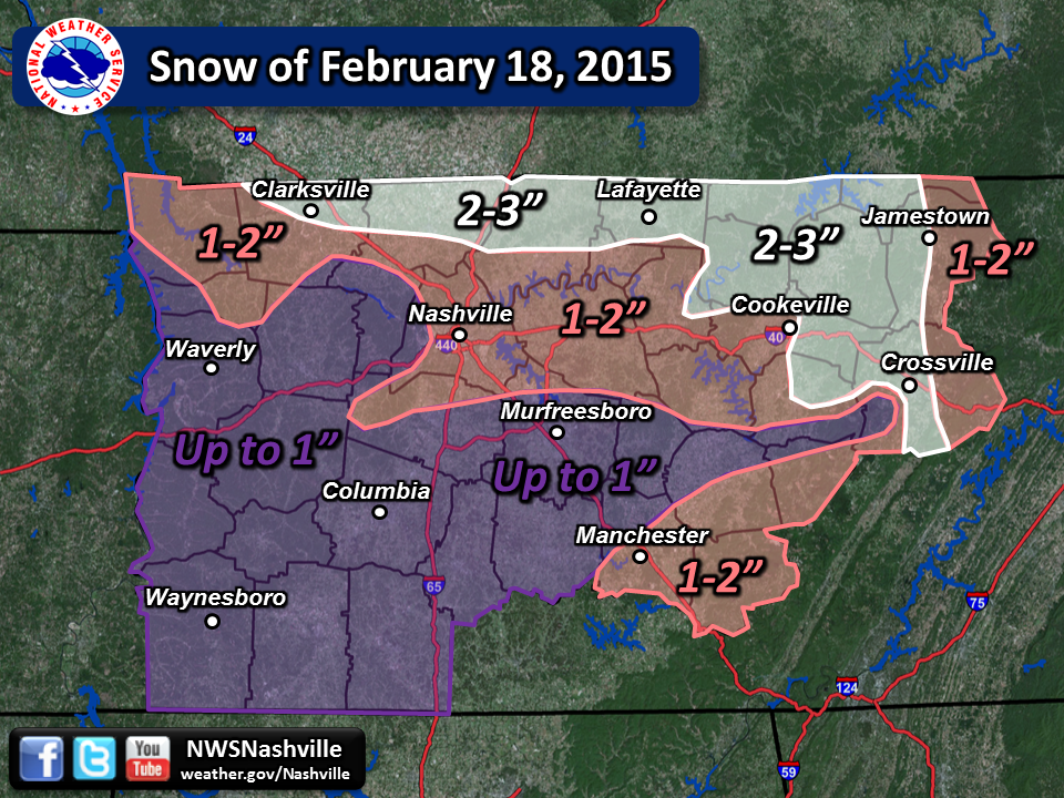 February 18th snow accums