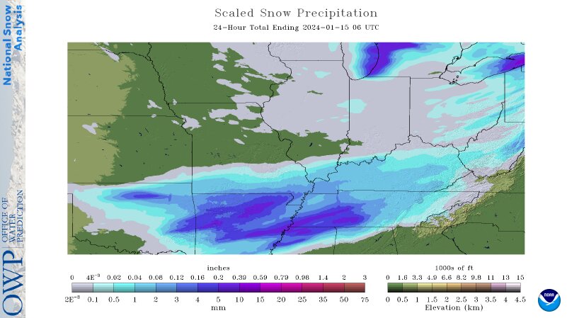 January 14, 2024 Snowfall