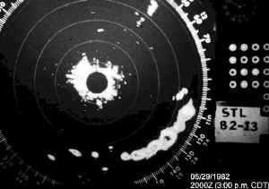 St. Louis radar image from 05/29/1982 at 3:00 p.m. CDT