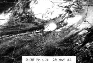 Visible satellite imagery from 2:30 p.m. CDT on 05/29/1982