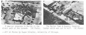 Damage photos from the Marion tornado taken from the May 1982 Storm Data report.