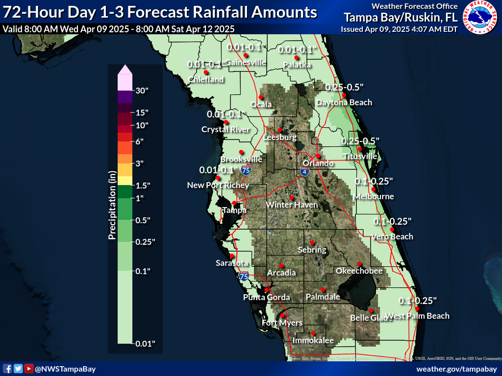 Expected Rainfall for Day 1-3