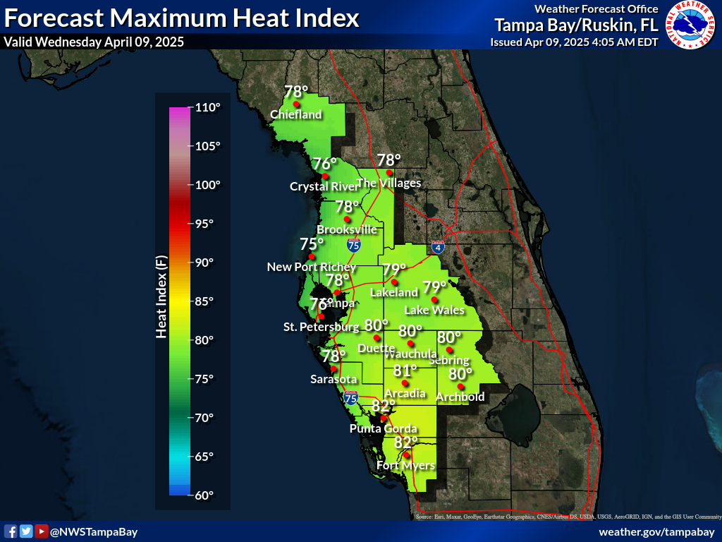 Maximum Heat Index for Day 1