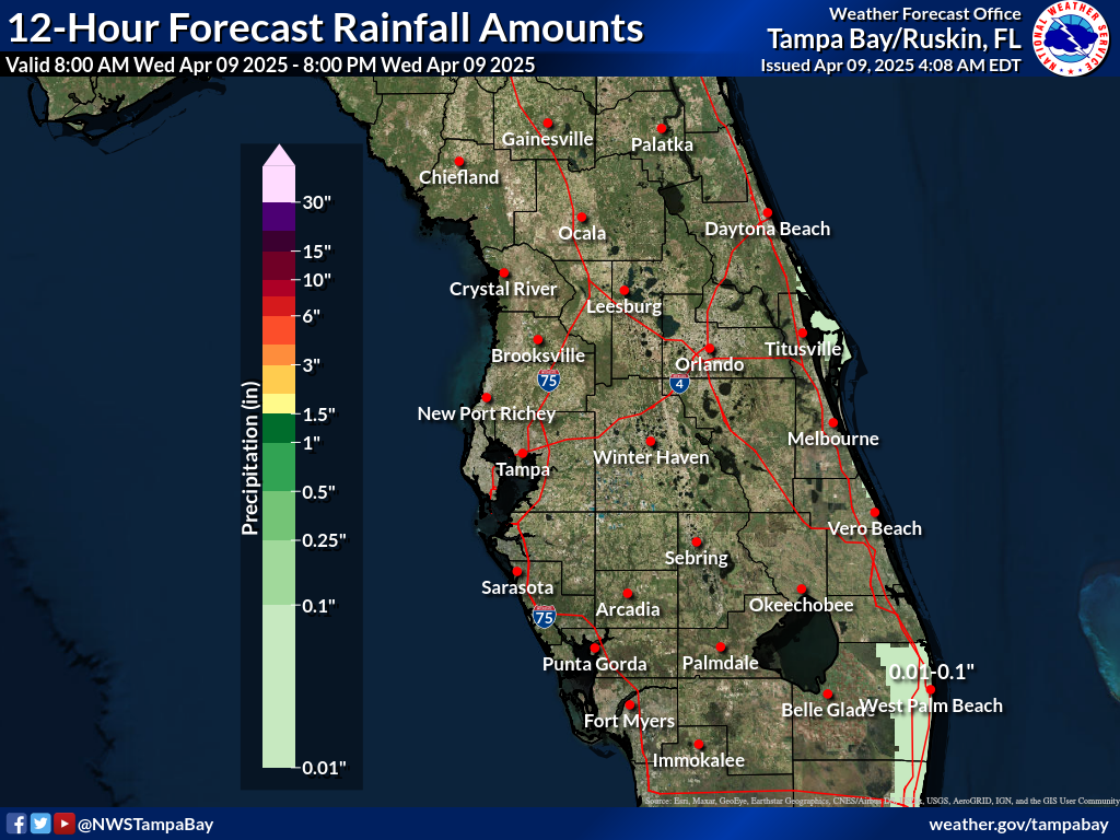 Expected Rainfall for Day 1