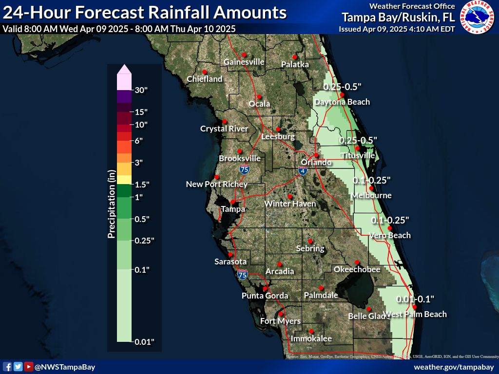 Expected Rainfall for Day 1