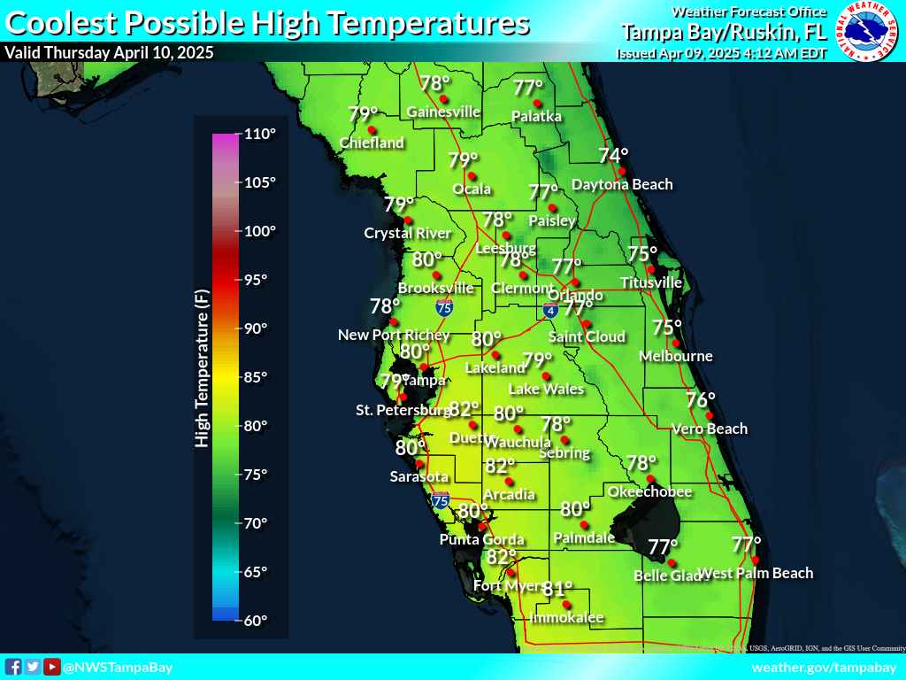 Coolest Possible High Temperature for Day 2