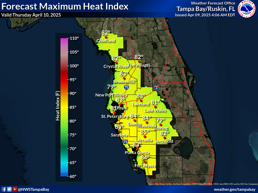 Maximum Heat Index for Day 2