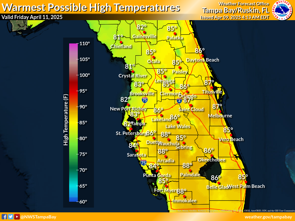 Warmest Possible High Temperature for Day 3