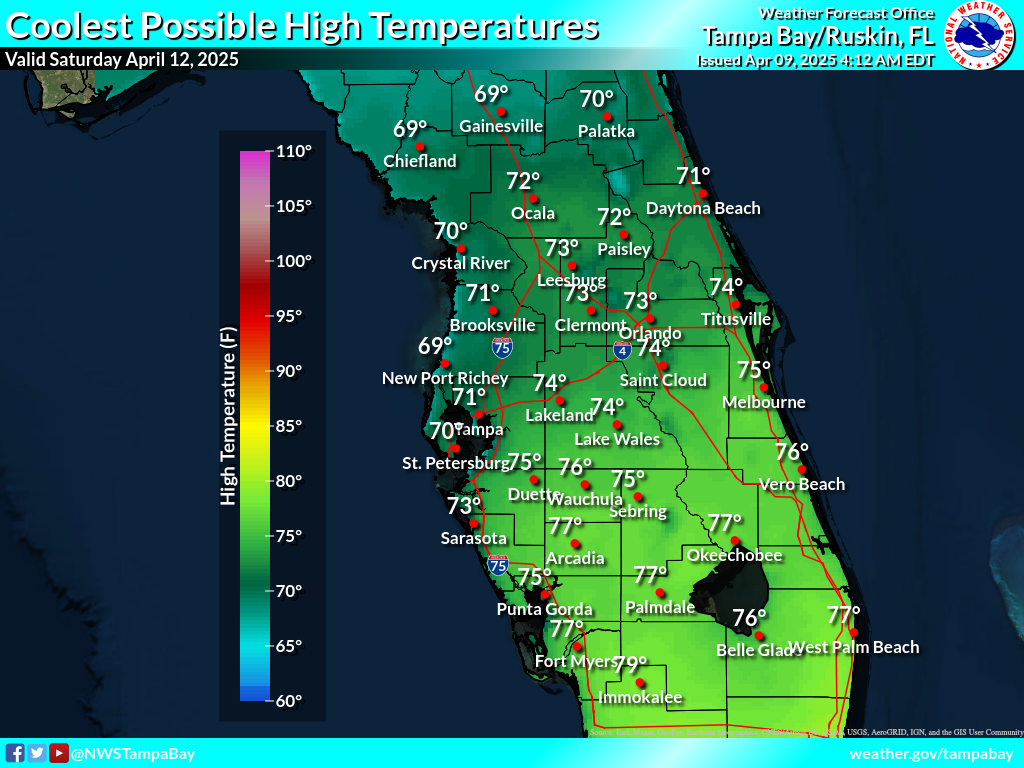 Coolest Possible High Temperature for Day 4