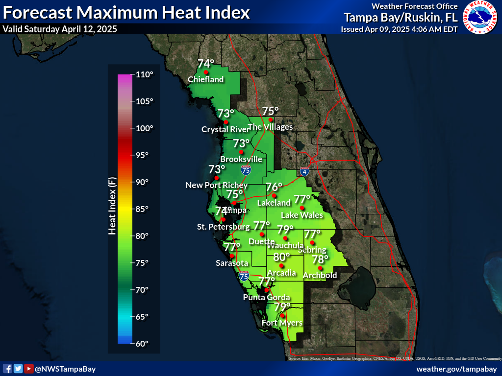 Maximum Heat Index for Day 4