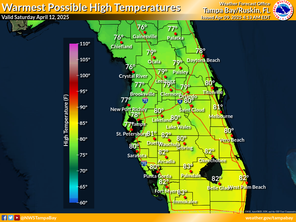 Warmest Possible High Temperature for Day 4