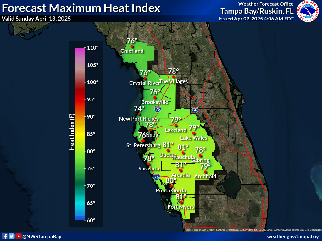 Maximum Heat Index for Day 5