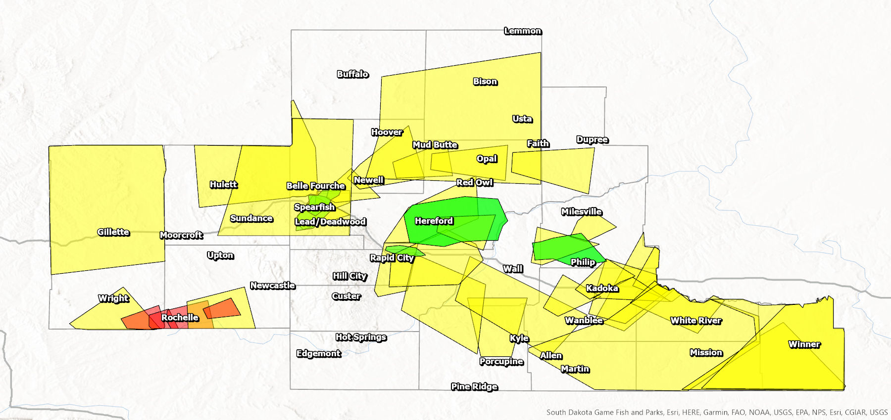 SPC prelim storm reports (6/23/2023)